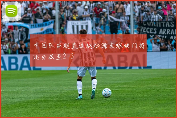 中国队奋起直追赵松源点球破门将比分扳至2-3